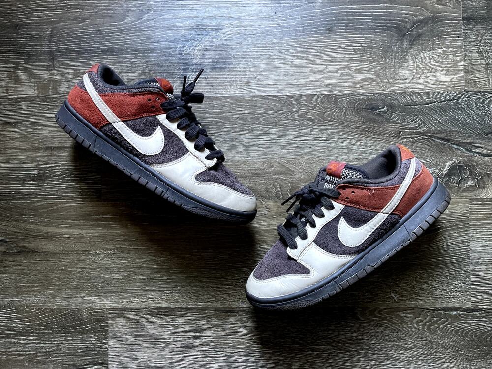 Nike Dunk Low FV0395-200 Tweed Wool Brown Sz 8.5M/10W Brown